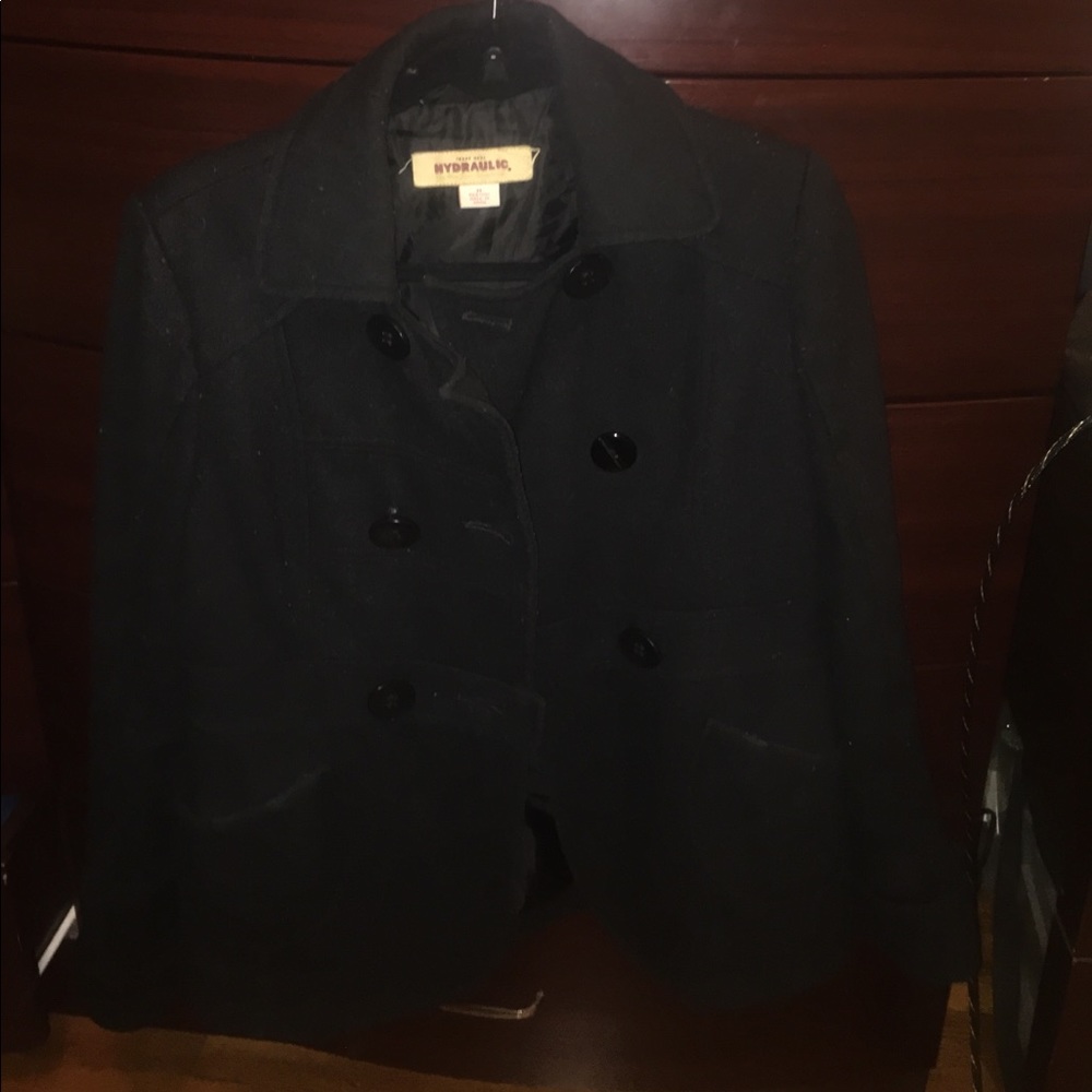 black short peacoat size medium